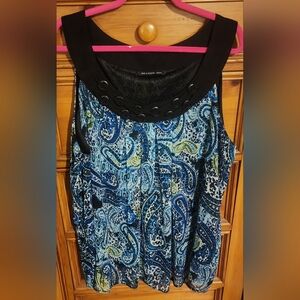 ZAC AND RACHEL  Vibrant  Sleeveless Paisley Chiffon Blouse